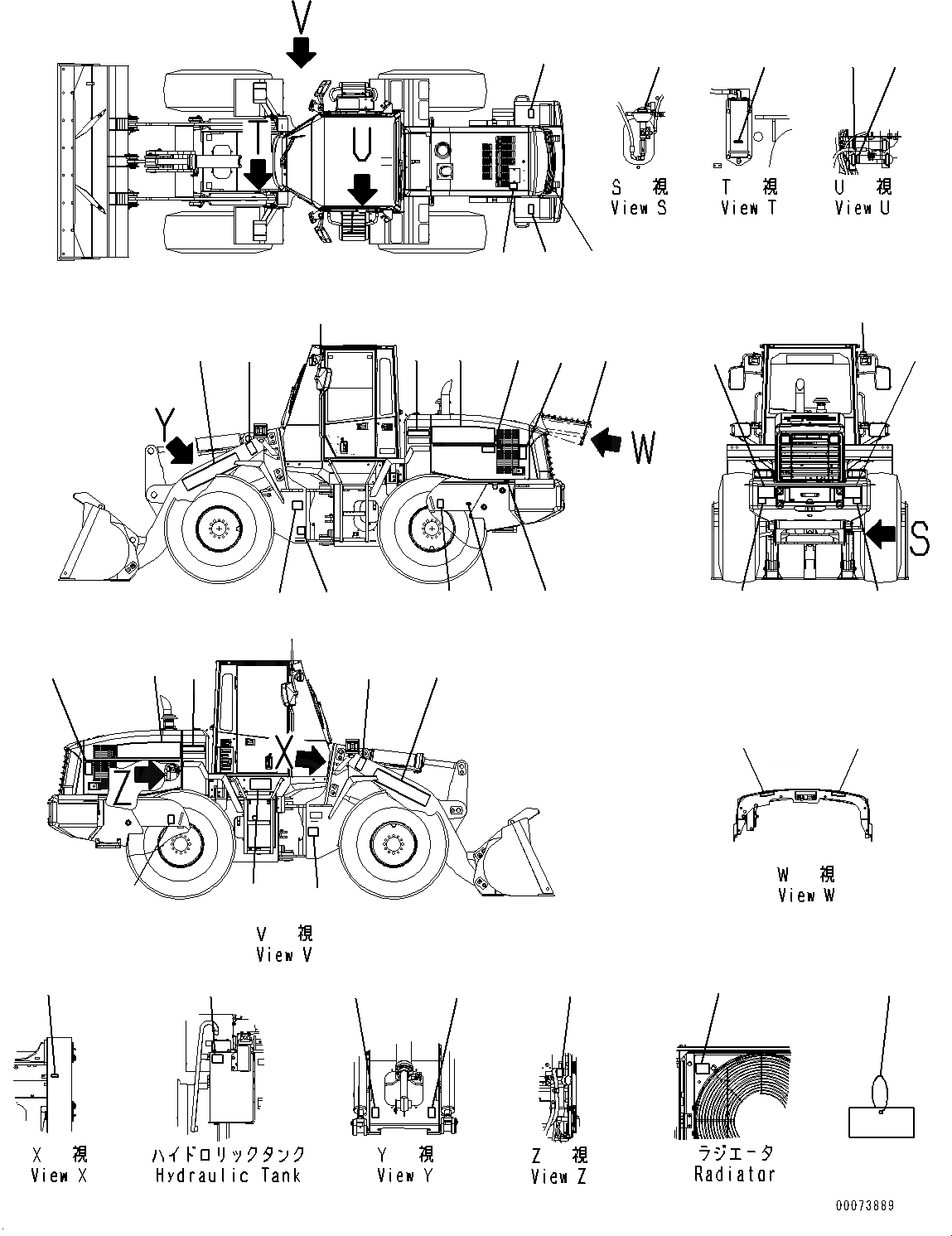 Схема запчастей Komatsu WA250PZ-6 - МАРКИРОВКА, EXTERIOR (№78-) МАРКИРОВКА, АНГЛ., TEXT ТИП