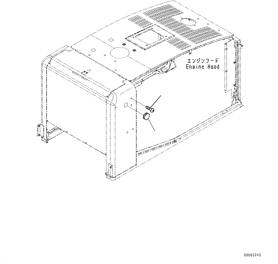 Схема запчастей Komatsu WA250PZ-6 - КАПОТ, ЗАГЛУШКА (№77-) КАПОТ, С ЗАЩИТА ОТ ВАНДАЛИЗМА БЛОКИР.S, С УДЛИНН. ВПУСК ВОЗДУХА, ДЛЯ СТРАН ЕС