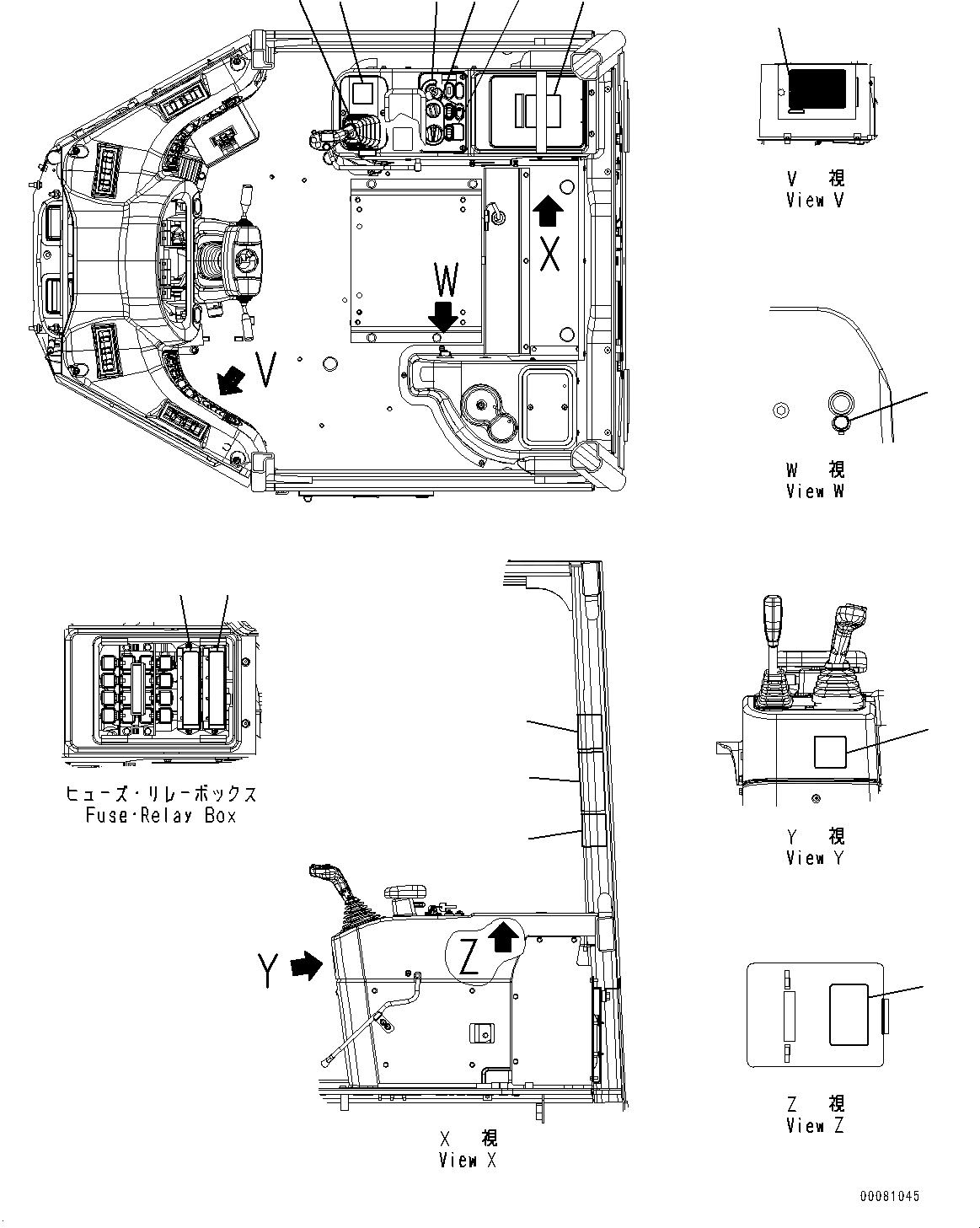 Схема запчастей Komatsu WA250PZ-6 - МАРКИРОВКА, ИНТЕРЬЕР (№77-78) МАРКИРОВКА, АНГЛ., ДЛЯ СТРАН ЕС ARRANGEMENT