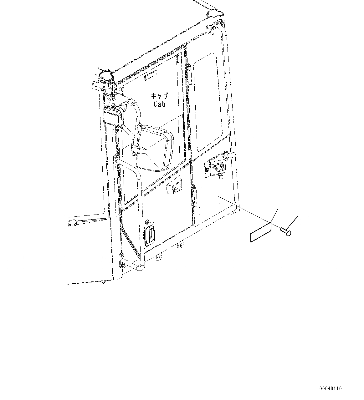 Схема запчастей Komatsu WA250PZ-6 - ROPS ПЛАСТИНА (№77-) ROPS ПЛАСТИНА, АНГЛ.