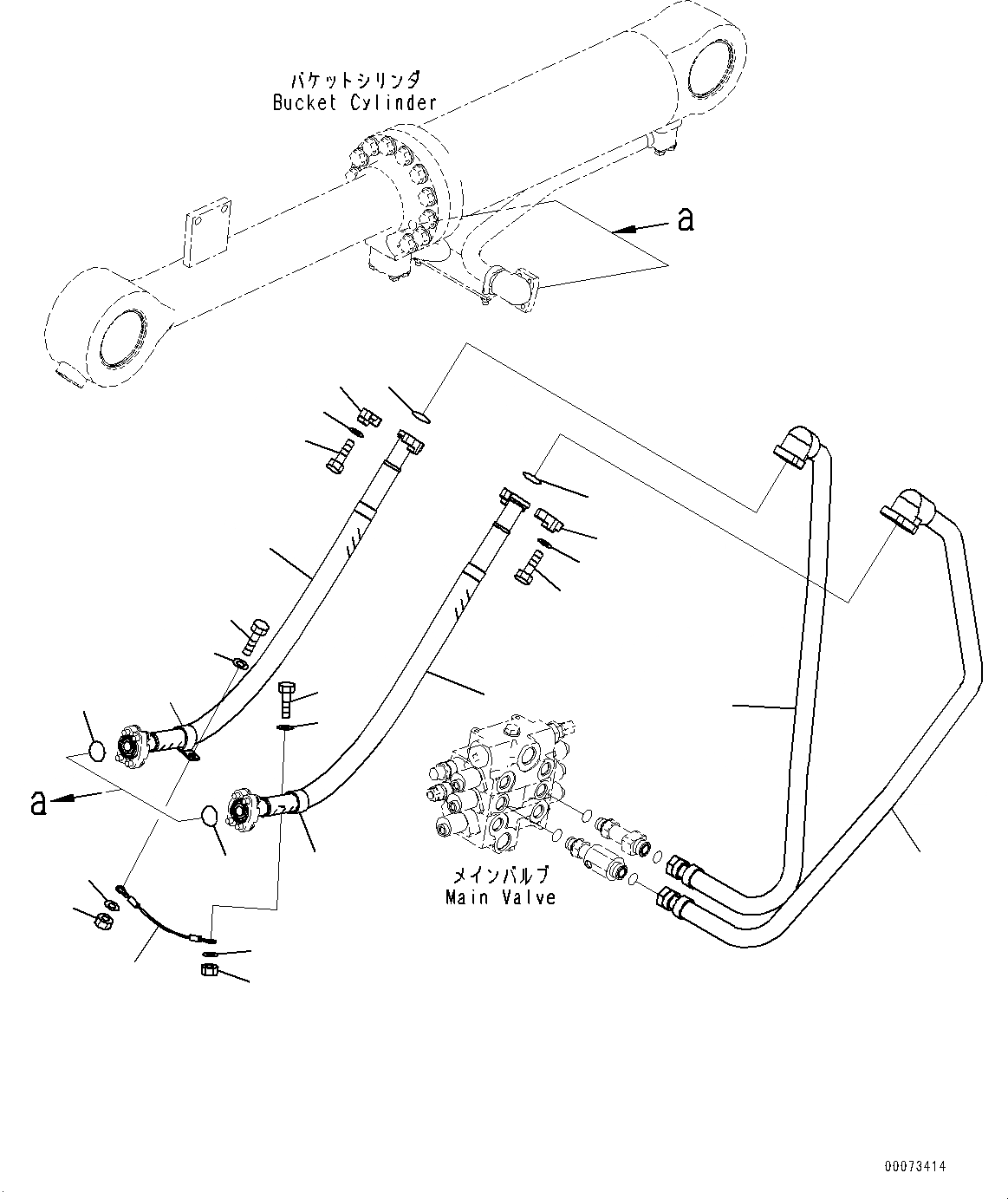 Схема запчастей Komatsu WA250PZ-6 - ГИДРОЛИНИЯ, ГИДРОЦИЛИНДР КОВША ТРУБЫ (/) (№77-) ГИДРОЛИНИЯ, С JRB ТИП СОЕДИНИТ. УСТР-ВО, 3-Х СЕКЦИОНН. КОНТРОЛЬН. КЛАПАН, ШИР. СЕРДЦЕВИНА РАДИАТОР, ECSS, ЭКСТРЕНН. РУЛЕВ. УПРАВЛЕНИЕ, АВТОМАТИЧ. CO