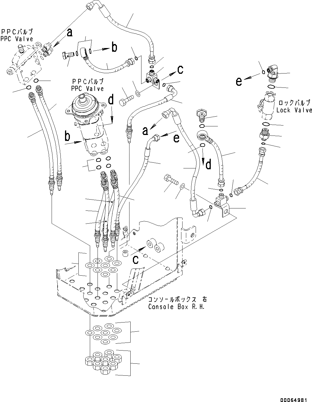 Схема запчастей Komatsu WA250PZ-6 - УПРАВЛЕНИЕ ПОГРУЗКОЙ БЛОК, ШЛАНГИ (№77-) УПРАВЛЕНИЕ ПОГРУЗКОЙ БЛОК, С MULTI-FUNCTION MONO РЫЧАГ И -РЫЧАГ УПРАВЛ. НАВЕСН. ОБОРУД.