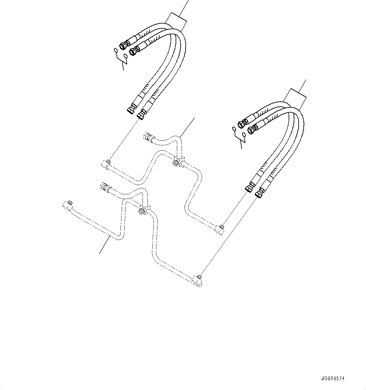 Схема запчастей Komatsu WA200PZ-6 - ГИДРОЛИНИЯ, ГИДРОЦИЛИНДР ПОДЪЕМА ТРУБЫ (/) (№788-) ГИДРОЛИНИЯ, КОВШ .9M
