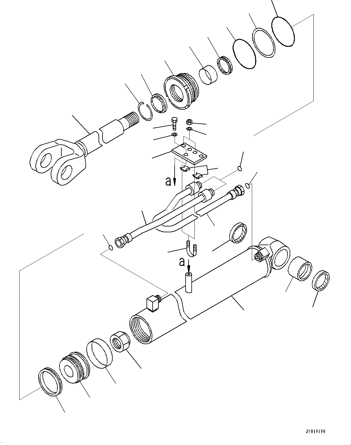 Схема запчастей Komatsu WA200PZ-6 - ГИДРОЦИЛИНДР ПОДЪЕМА, ЛЕВ. (№788-) ГИДРОЦИЛИНДР ПОДЪЕМА