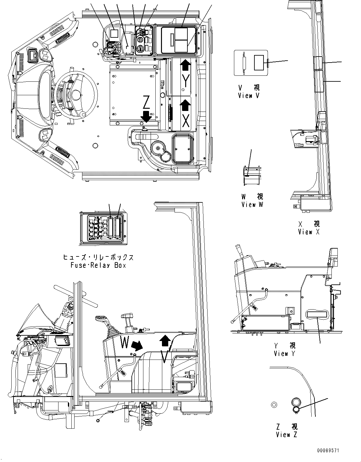Схема запчастей Komatsu WA200PZ-6 - ТАБЛИЧКИ, ИНТЕРЬЕР (№799-) ТАБЛИЧКИ, АНГЛ., TEXT ТИП