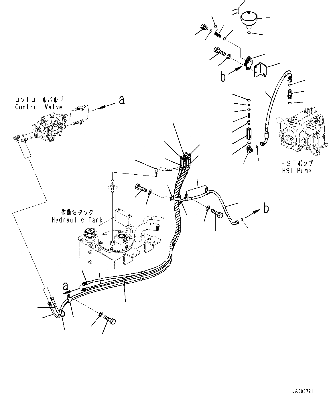 Схема запчастей Komatsu WA200PZ-6 - ГИДРОЛИНИЯ, РАБОЧЕЕ ОБОРУДОВАНИЕ УПРАВЛ-Е ПРОПОРЦИОНАЛЬН. PRESSURE УПРАВЛ-Е (PPC) ТРУБЫ (№788-) ГИДРОЛИНИЯ, С 2-Х СЕКЦИОНН. УПРАВЛЯЮЩ. КЛАПАН, ШИР. СЕРДЦЕВИНА РАДИАТОР, ECSS, ЭКСТРЕНН. РУЛЕВ. УПРАВЛЕНИЕ, АВТОМАТИЧ. УПРА