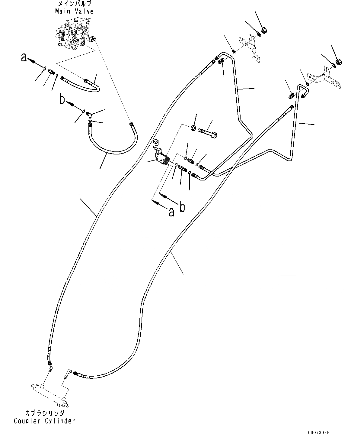 Схема запчастей Komatsu WA200PZ-6 - ГИДРОЛИНИЯ, COUPLER БЛОКИР. СИСТЕМА ТРУБ ЦИЛИНДРА (№788-) ГИДРОЛИНИЯ, С JRB ТИП СОЕДИНИТ. УСТР-ВО, 3-Х СЕКЦИОНН. КОНТРОЛЬН. КЛАПАН, ШИР. СЕРДЦЕВИНА РАДИАТОР