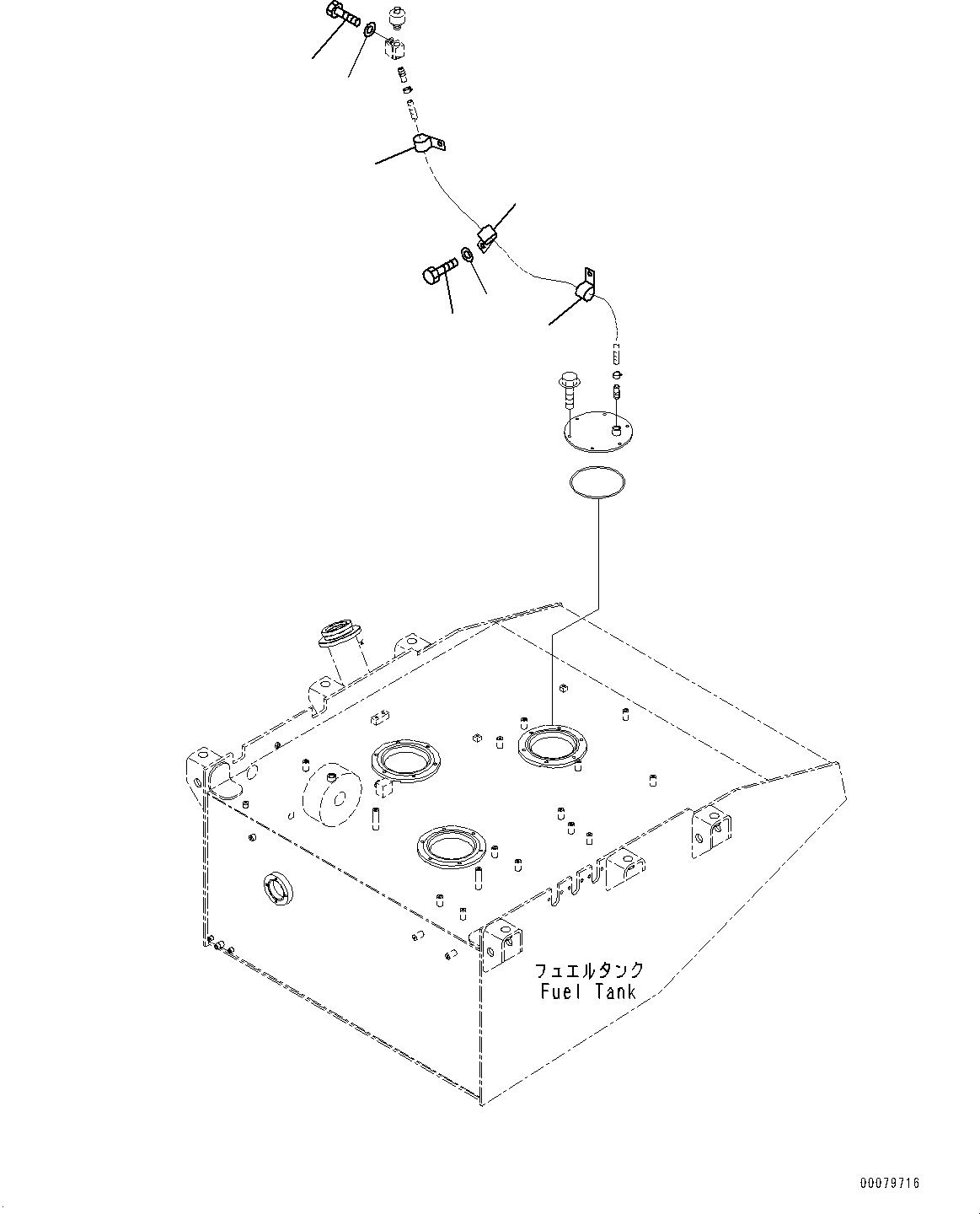 Схема запчастей Komatsu WA800-3E0 - ТОПЛИВН. БАК., ПАТРУБКИ САПУНА КРЕПЛЕНИЕ (№7-) ТОПЛИВН. БАК., ТОПЛИВН. ПОДАЮЩ.