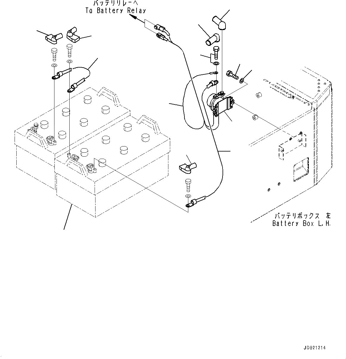 Схема запчастей Komatsu WA800-3E0 - ЛЕВ. КОРПУС АККУМУЛЯТОРА, ОБОГРЕВАТЕЛЬ. РЕЛЕ ПРОВОДКА (№7-) ЛЕВ. КОРПУС АККУМУЛЯТОРА, БЕЗ УСИЛЕНН. ПРОВОДКА