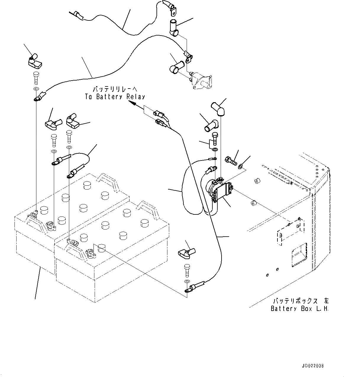Схема запчастей Komatsu WA800-3E0 - ЛЕВ. КОРПУС АККУМУЛЯТОРА, ОБОГРЕВАТЕЛЬ. РЕЛЕ ПРОВОДКА (№7-) ЛЕВ. КОРПУС АККУМУЛЯТОРА, EC REGULATION ARRANGEMENT