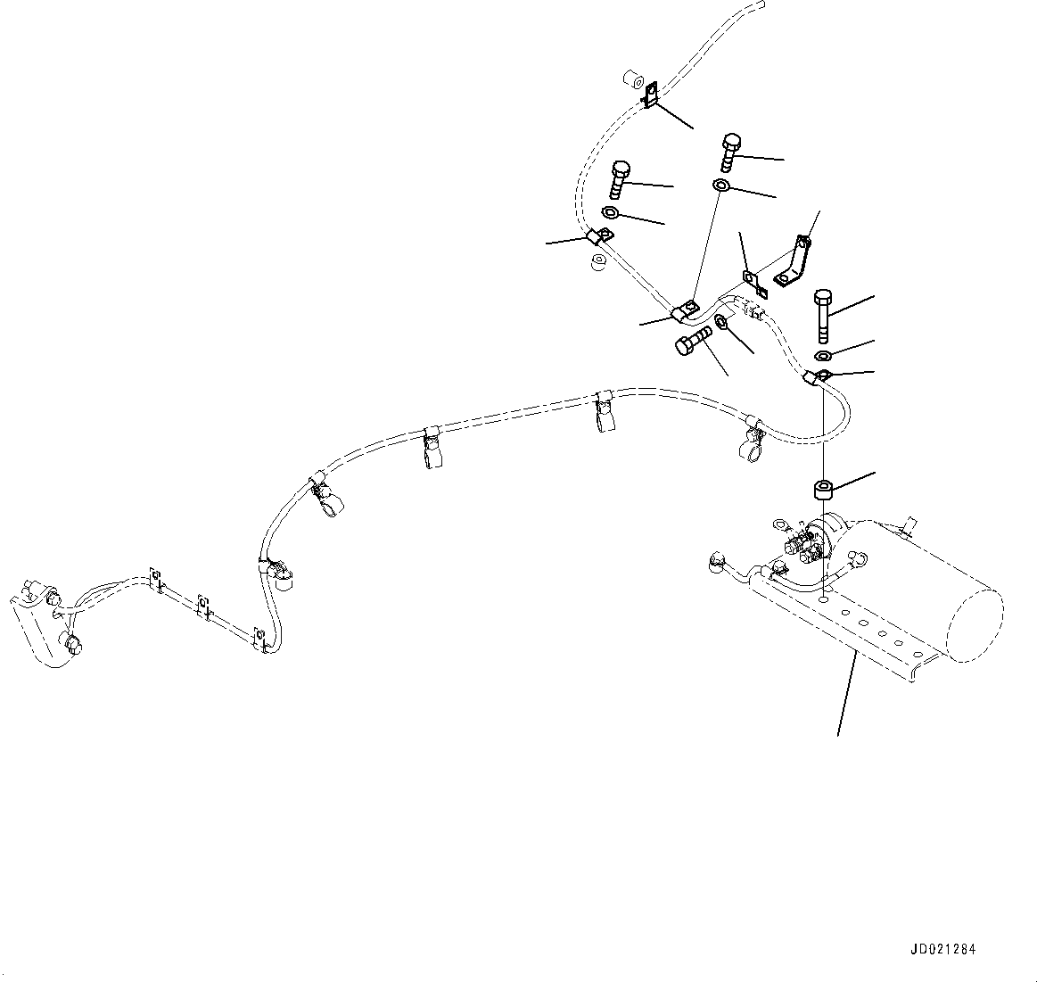Схема запчастей Komatsu WA800-3E0 - ЗАДН. ПРОВОДКА, КРЕПЛЕНИЕ (№7-) ЗАДН. ПРОВОДКА, С VHMS (VHMS)