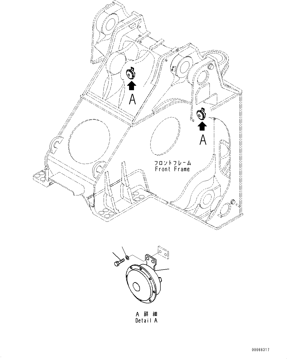Схема запчастей Komatsu WA800-3E0 - ЗВУК. СИГНАЛ. (№7-) ЗВУК. СИГНАЛ.