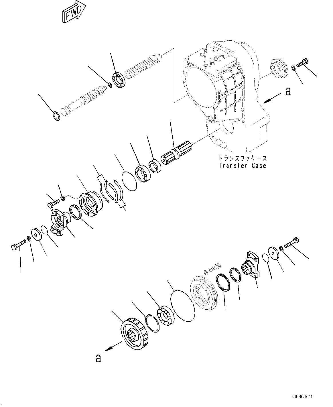 Схема запчастей Komatsu WA800-3E0 - ГИДРОТРАНСФОРМАТОР И ТРАНСМИССИЯ, ВХОД И ВЫХОДНОЙ ВАЛ (№7-) ГИДРОТРАНСФОРМАТОР И ТРАНСМИССИЯ, С VHMS (VHMS)