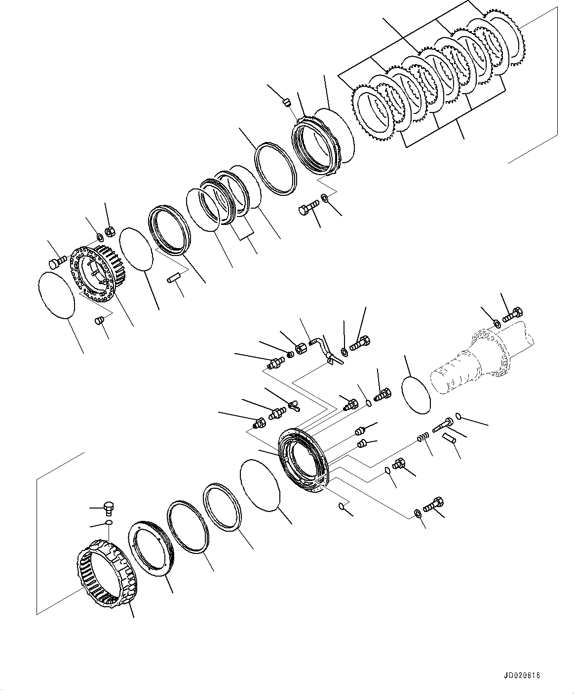 Схема запчастей Komatsu WA800-3E0 - ЗАДН. МОСТ, ТОРМОЗ. (№7-) ЗАДН. МОСТ, БЕЗ ТОРМОЗ. МАСЛ. СИСТЕМА ОХЛАЖДЕНИЯ