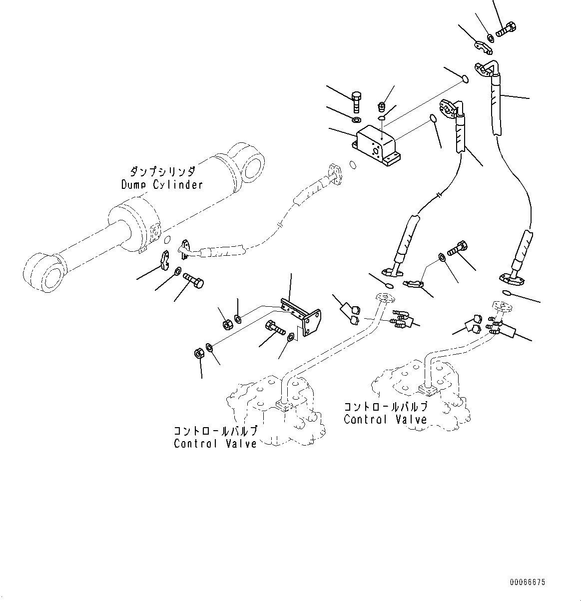 Схема запчастей Komatsu WA800-3E0 - ГИДРОЛИНИЯ, ГИДРОЦИЛИНДР КОВША HEAD ТРУБЫ (№7-) ГИДРОЛИНИЯ, УДАЛЕНН. КОВШ ПОЗИЦИОНЕР, С ПРОХОДНЫМ ФИЛЬТРОМ, С ЭКСТРЕНН. УПРАВЛ.