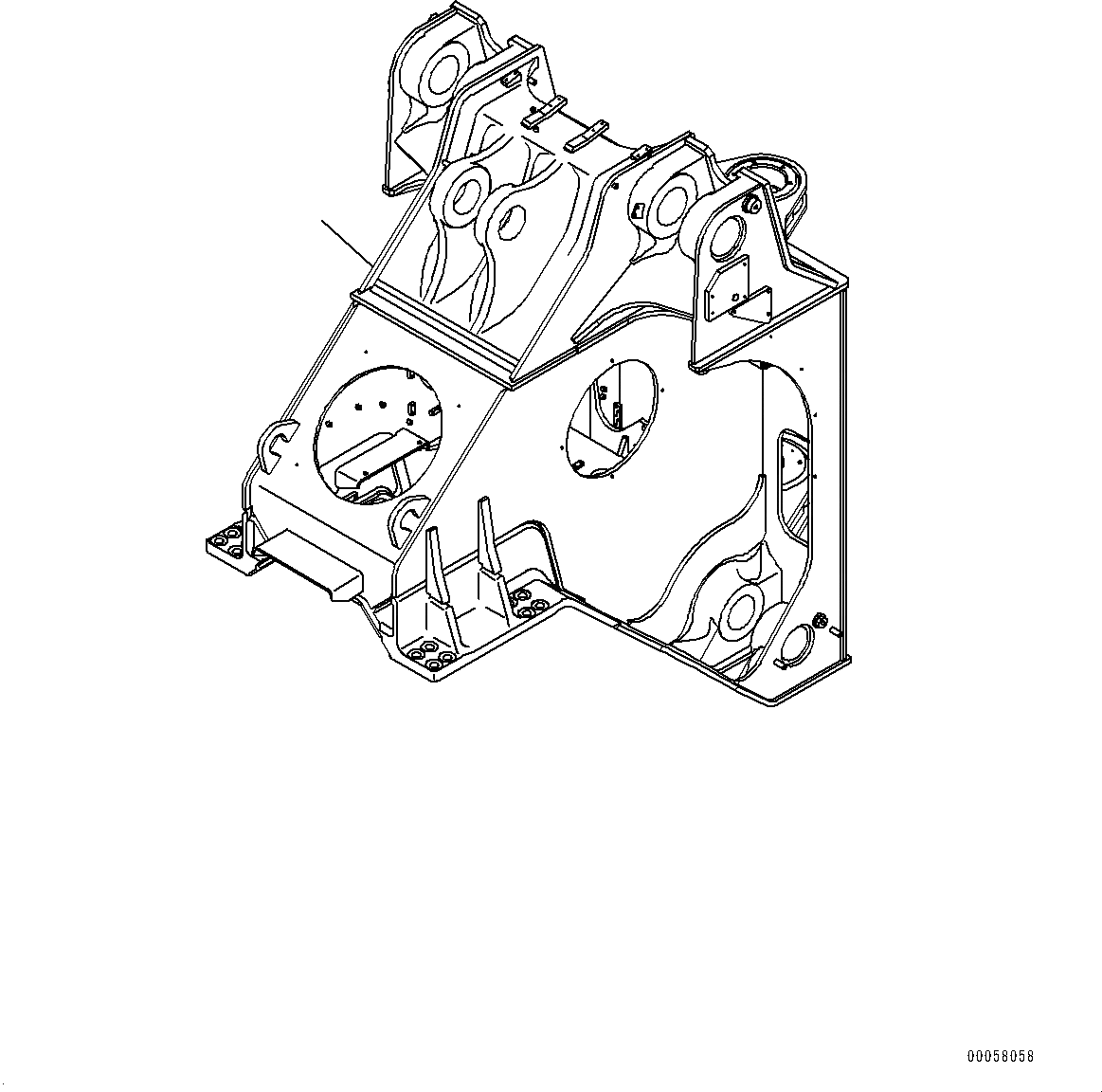 Схема запчастей Komatsu WA800-3E0 - ПЕРЕДН. РАМА (№7-) ПЕРЕДН. РАМА, С EPC РЫЧАГ
