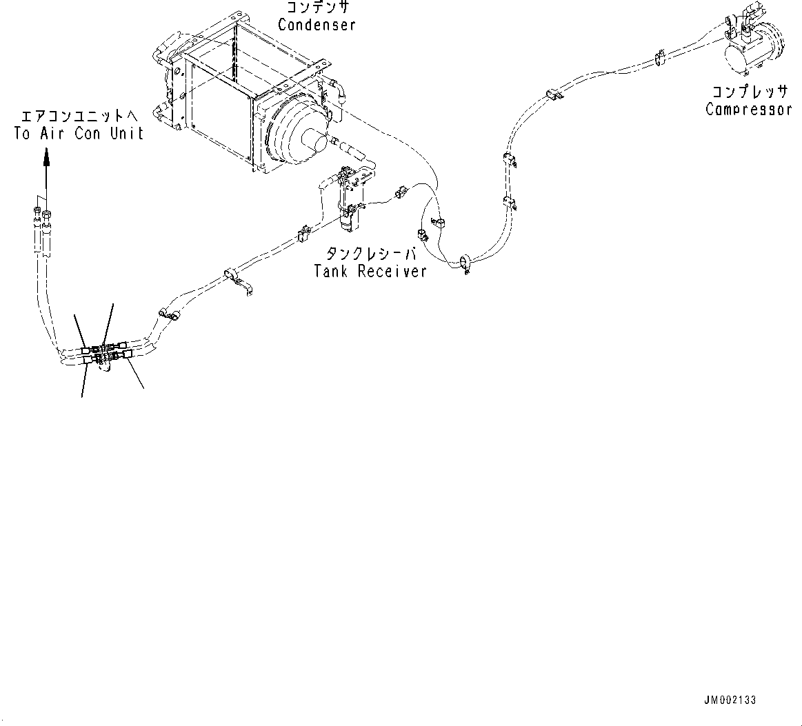 Схема запчастей Komatsu WA800-3E0 - ТРУБКИ КОНДИЦИОНЕРА, ТРУБЫ (№7-) ТРУБКИ КОНДИЦИОНЕРА