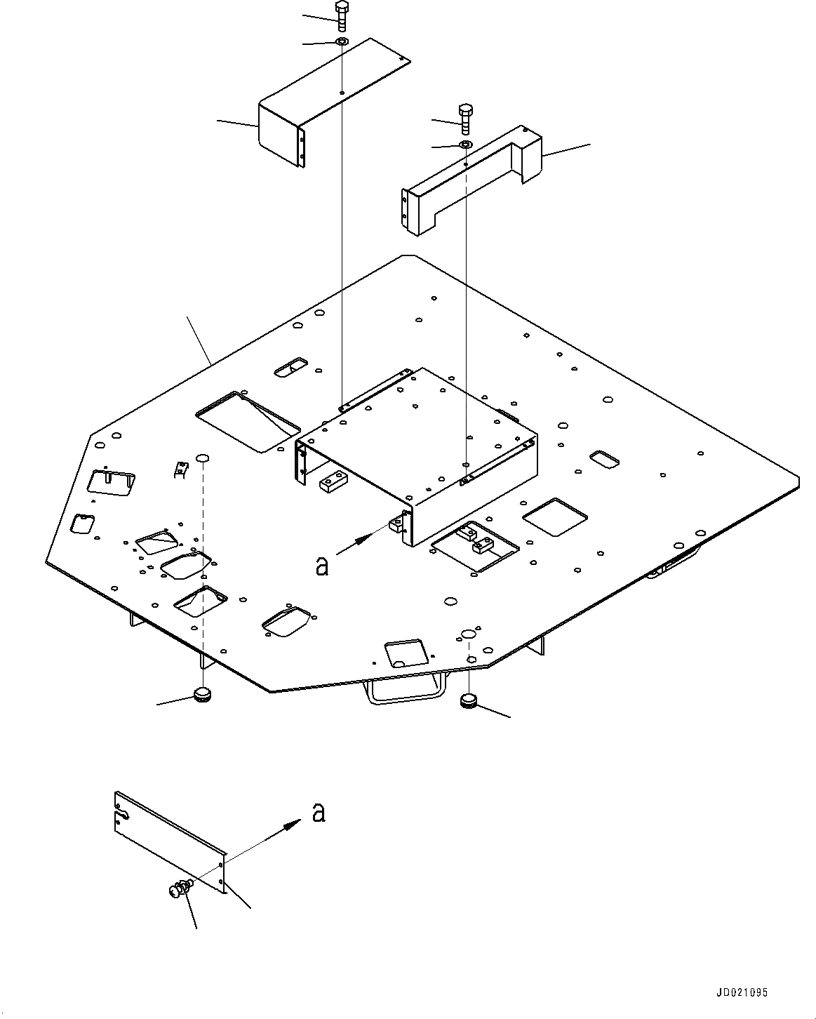 Схема запчастей Komatsu WA800-3E0 - ПОЛ, ПОЛ, РАМА (№7-) ПОЛ, АВТОМАТИЧ.-СИСТ. СМАЗКИ СИСТЕМА, УДАЛЕНН. СТРЕЛА ПОЗИЦИОНЕР, ДВИГАТЕЛЬ PRE-СМАЗКА СИСТЕМА
