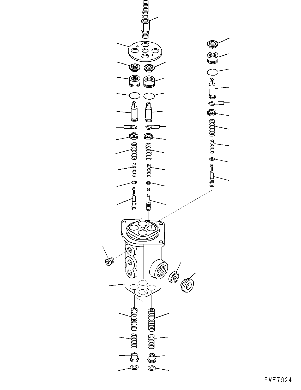 Схема запчастей Komatsu WA800-3E0 - ПОЛ, ВНУТР. ЧАСТИ, КЛАПАН PPC(№7-7) ПОЛ, ДЛЯ EC NOISE REGULATION
