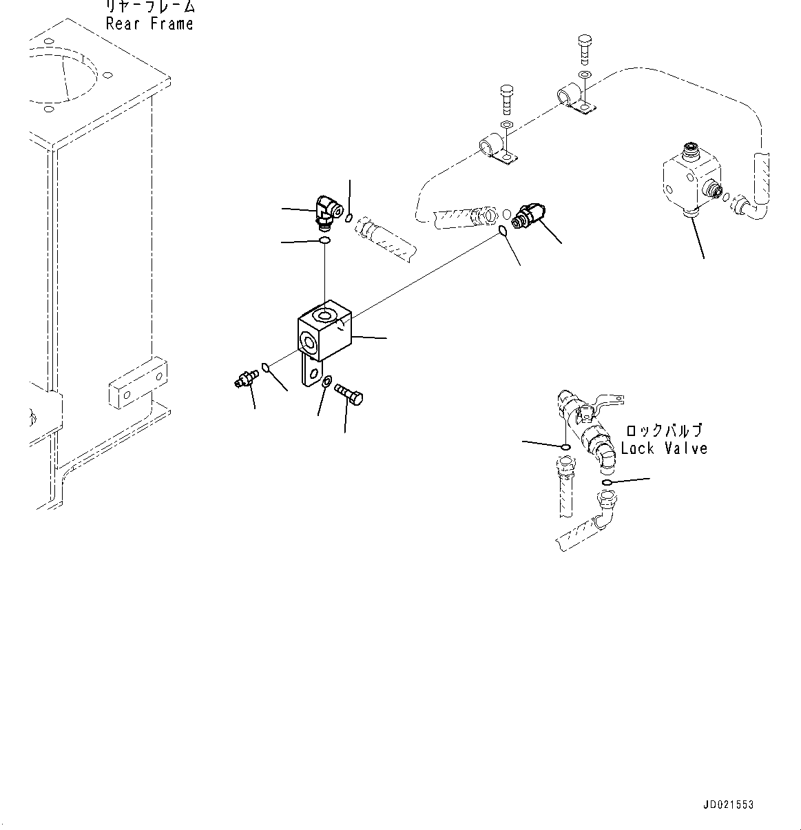 Схема запчастей Komatsu WA800-3E0 - ПОЛ СУППОРТ, КЛАПАН EPC ТРУБЫ (№7-) ПОЛ СУППОРТ, С ДЖОЙСТИК СИСТЕМАУПРАВЛЕНИЯ ПОВОРОТОМ