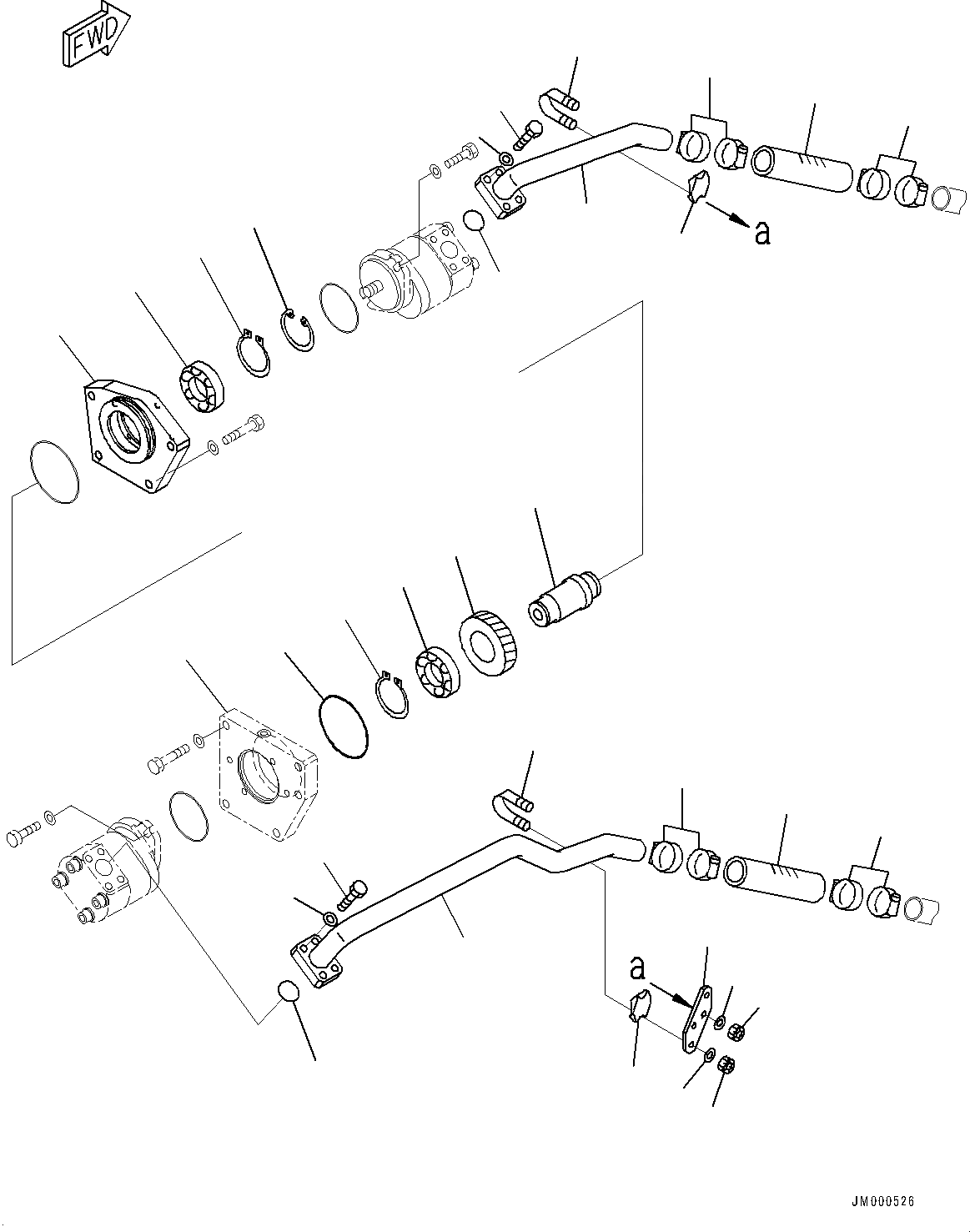 Схема запчастей Komatsu WA800-3E0 - ТОРМОЗНАЯ ГИДРОЛИНИЯ, КОЖУХ И ТРУБКА (№7-) ТОРМОЗНАЯ ГИДРОЛИНИЯ, ADVANCED ДЖОЙСТИК СИСТЕМАУПРАВЛЕНИЯ ПОВОРОТОМ(AJSS), ТОРМОЗ. МАСЛ. СИСТЕМА ОХЛАЖДЕНИЯ