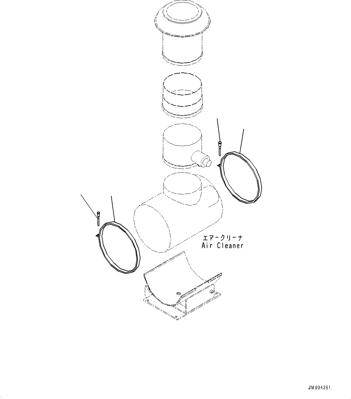 Схема запчастей Komatsu WA800-3E0 - BULKHEAD, ВОЗДУХООЧИСТИТЕЛЬ КОМПОНЕНТЫ (/) (№7-) BULKHEAD, УСИЛЕНН.