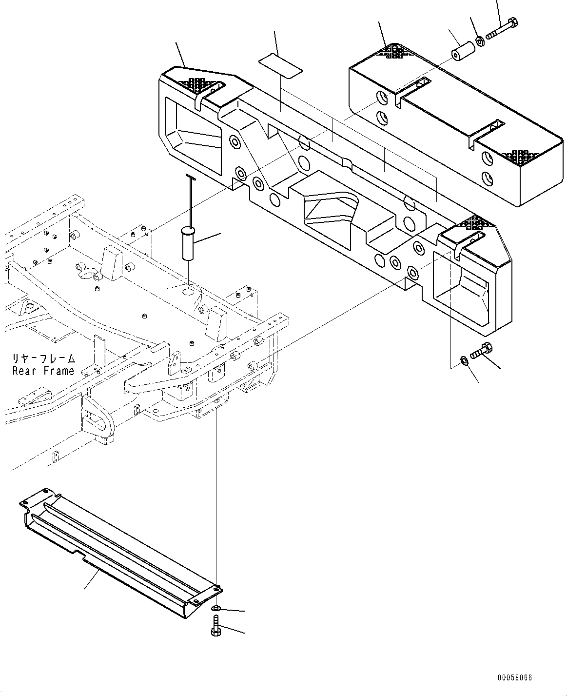 Схема запчастей Komatsu WA800-3E0 - ПРОТИВОВЕС (№7-) ПРОТИВОВЕС, С ДОПОЛН. ПРОТИВОВЕС