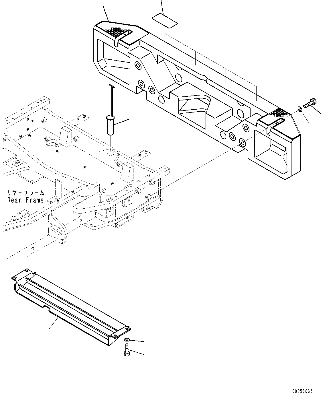 Схема запчастей Komatsu WA800-3E0 - ПРОТИВОВЕС (№7-) ПРОТИВОВЕС, БЕЗ ПЕРЕДН. ПРОТИВОВЕС ТИП
