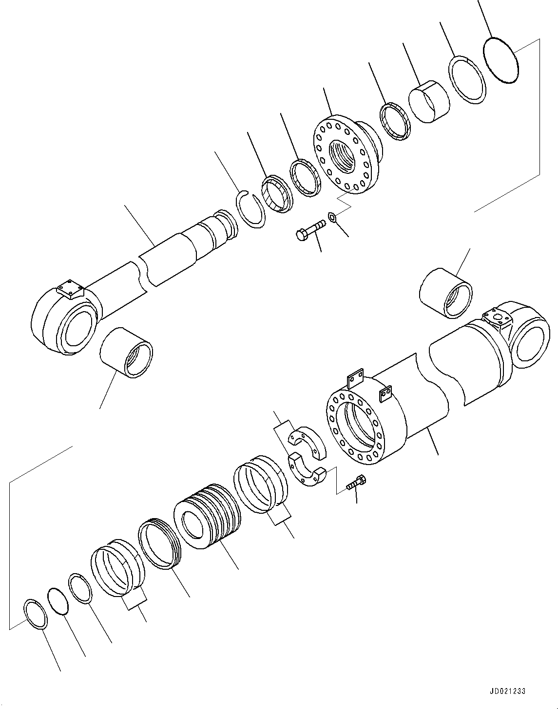 Схема запчастей Komatsu WA800-3E0 - ГИДРОЦИЛИНДР КОВША, ВНУТР. ЧАСТИ (№7-) ГИДРОЦИЛИНДР КОВША, УДАЛЕНН. КОВШ ПОЗИЦИОНЕР