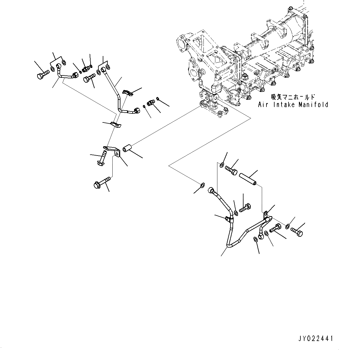 Схема запчастей Komatsu SAA6D140E-5D - ВЫПУСКН. GAS RE-CIRCULATION (EGR) КЛАПАН, EGR КЛАПАН МАСЛ. ВОЗВРАТ. ТРУБЫ (№8-) ВЫПУСКН. GAS RE-CIRCULATION (EGR) КЛАПАН
