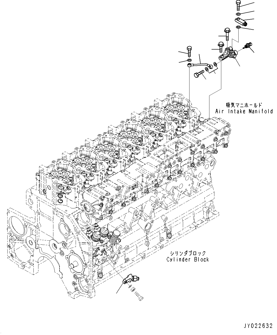 Схема запчастей Komatsu SAA6D140E-5D - ВОЗВРАТ ТОПЛИВА (№8-) ВОЗВРАТ ТОПЛИВА