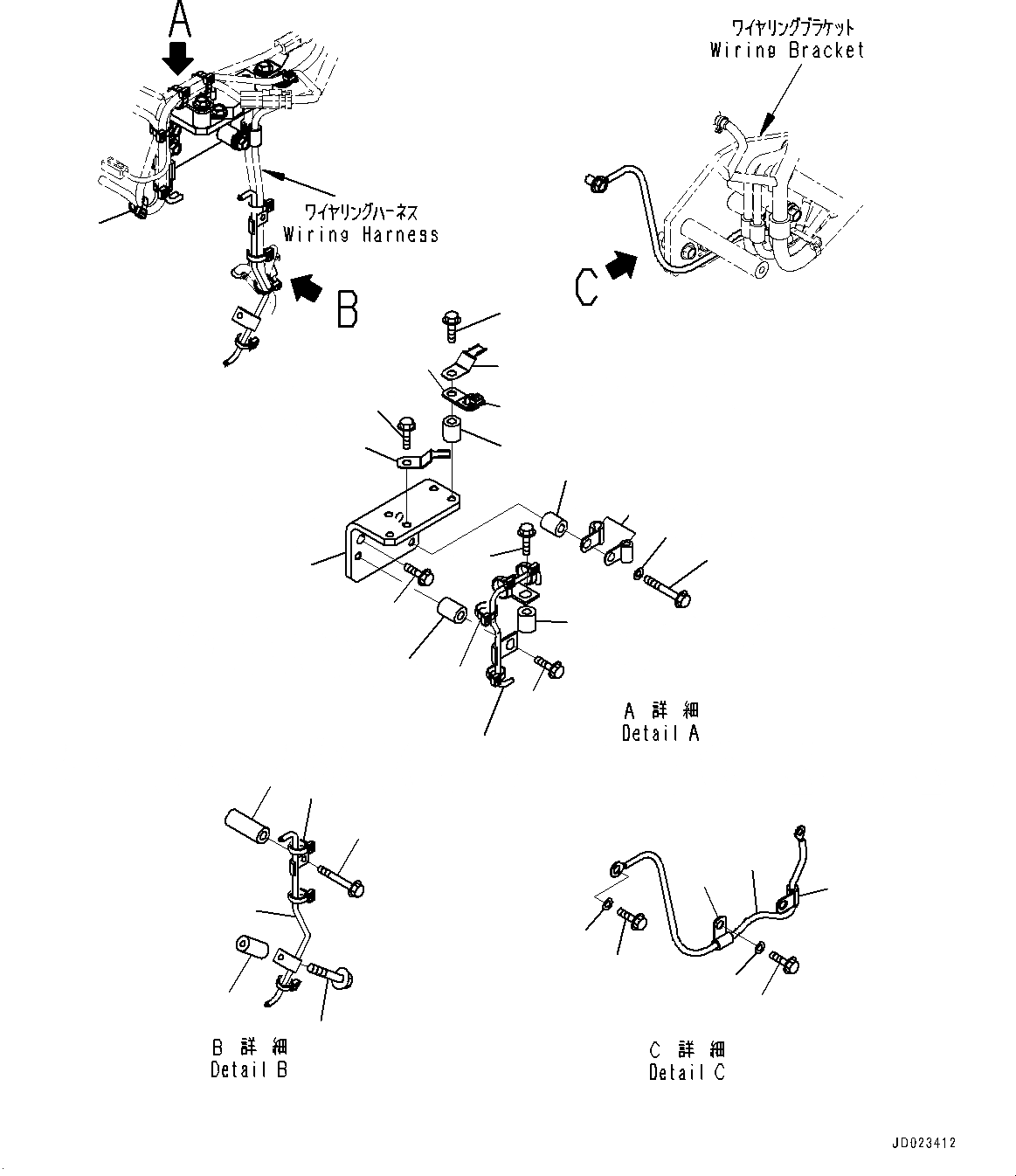 Схема запчастей Komatsu SAA6D140E-5D - ПРОВОДКА, ПРОВОДКА (/) (№8-) ПРОВОДКА