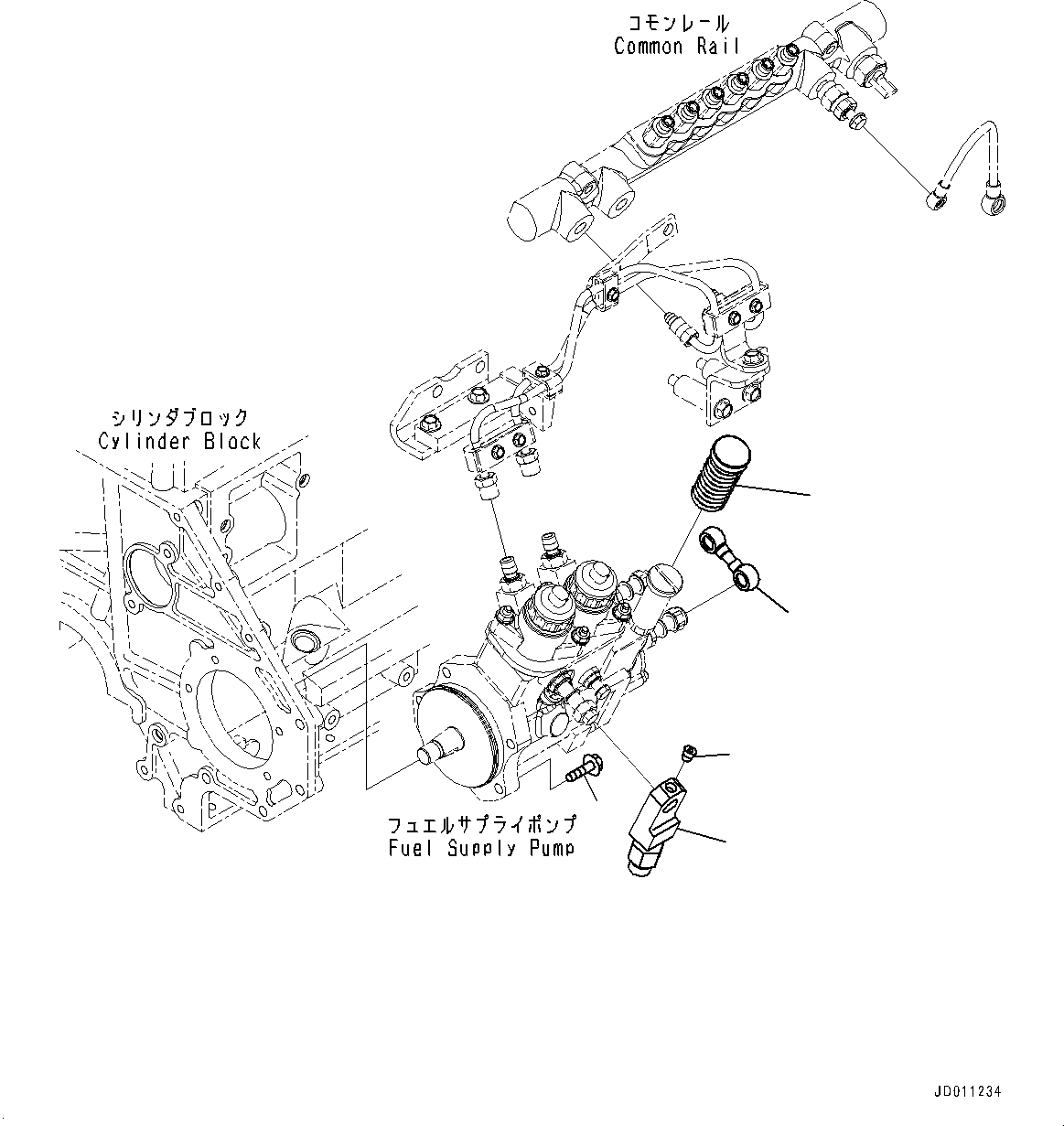 Схема запчастей Komatsu SAA6D125E-5BA - ТОПЛИВН. НАСОС, НАСОС КРЕПЛЕНИЕ (№-7) ТОПЛИВН. НАСОС