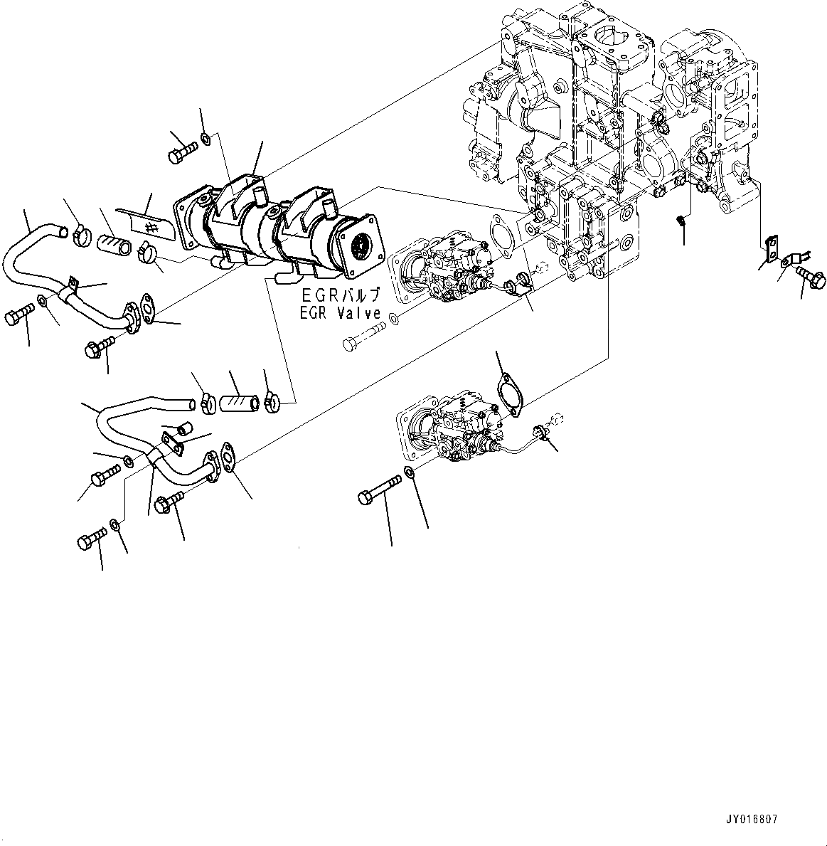 Схема запчастей Komatsu SAA6D170E-5C - ВЫПУСКН. GAS RE-CIRCULATION (EGR) КЛАПАН, EGR КЛАПАН И ОХЛАДИТЕЛЬ КРЕПЛЕНИЕ (№7-) ВЫПУСКН. GAS RE-CIRCULATION (EGR) КЛАПАН
