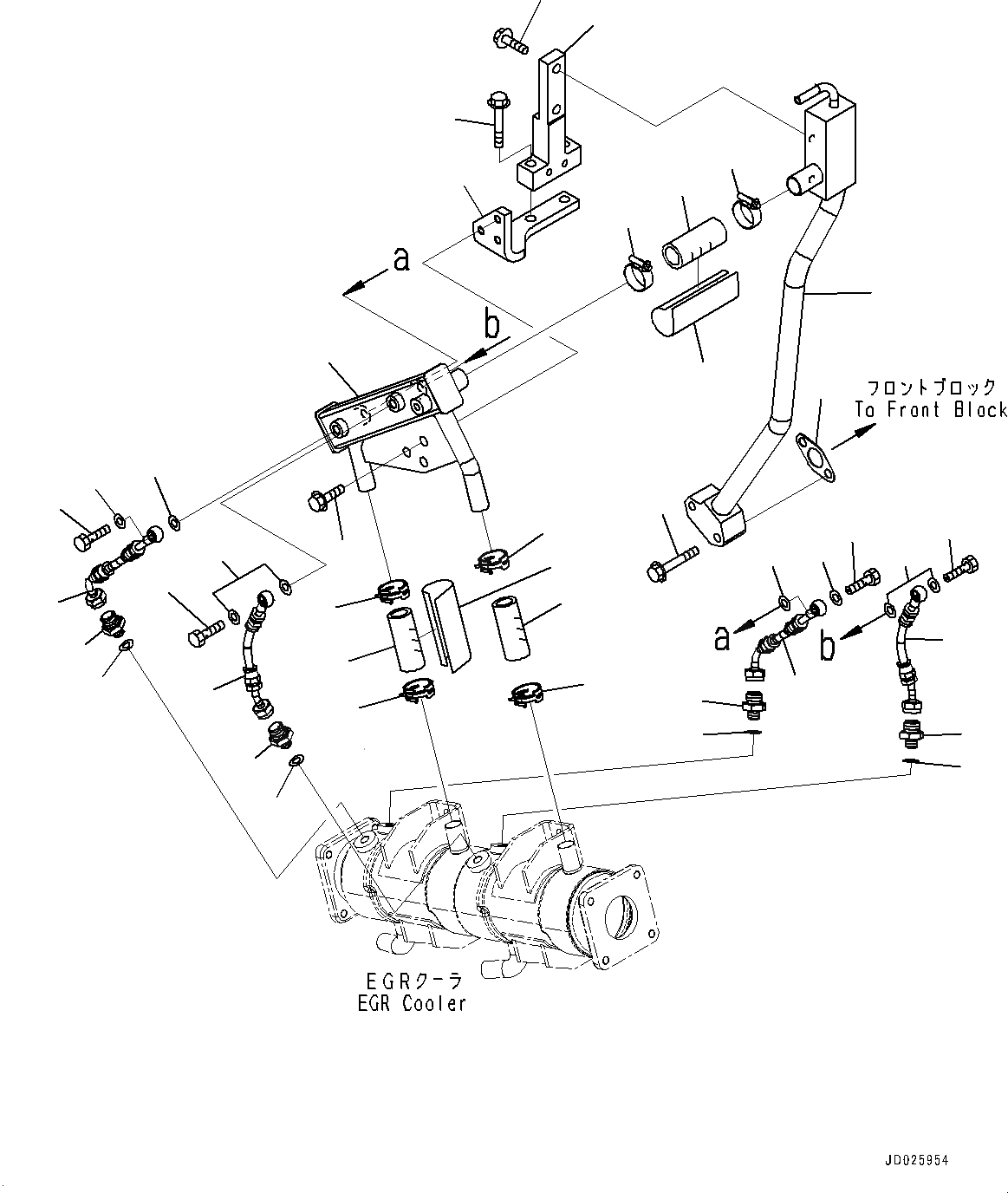 Схема запчастей Komatsu SAA6D170E-5C - ВЫПУСКН. GAS RE-CIRCULATION (EGR) КЛАПАН, EGR ЛИНИЯ ОХЛАЖДЕНИЯ И ВОЗДУШН. ВЕНТИЛЯЦИЯ (№7-) ВЫПУСКН. GAS RE-CIRCULATION (EGR) КЛАПАН
