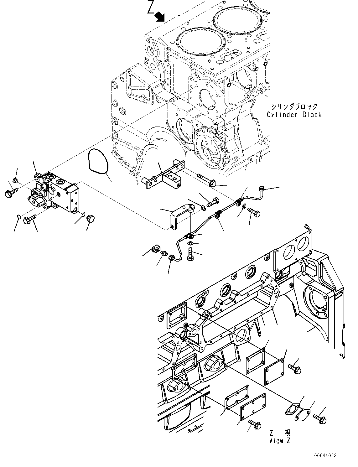 Схема запчастей Komatsu SAA6D170E-5C - ЭЛЕМЕНТЫ БЛОКА ЦИЛИНДРОВ, СМАЗ. ФИТТИНГ ТРУБКА И ЗАГЛУШКА (№7-) ЭЛЕМЕНТЫ БЛОКА ЦИЛИНДРОВ, ДЛЯ HARD ВОДН. AREA ARRANGEMENT