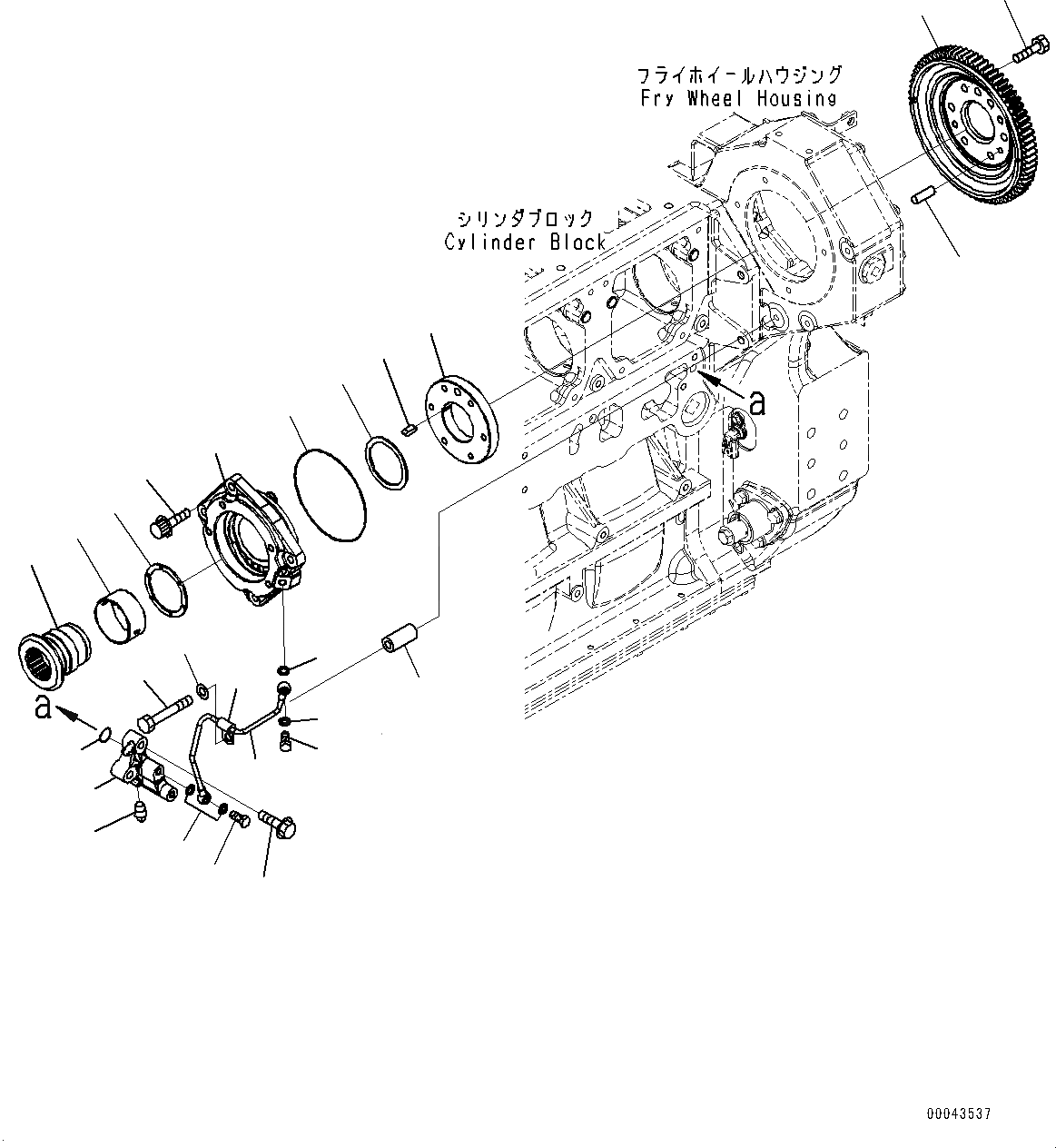 Схема запчастей Komatsu SAA6D170E-5C - ТОПЛИВН. НАСОС ПРИВОД (№7-) ТОПЛИВН. НАСОС ПРИВОД