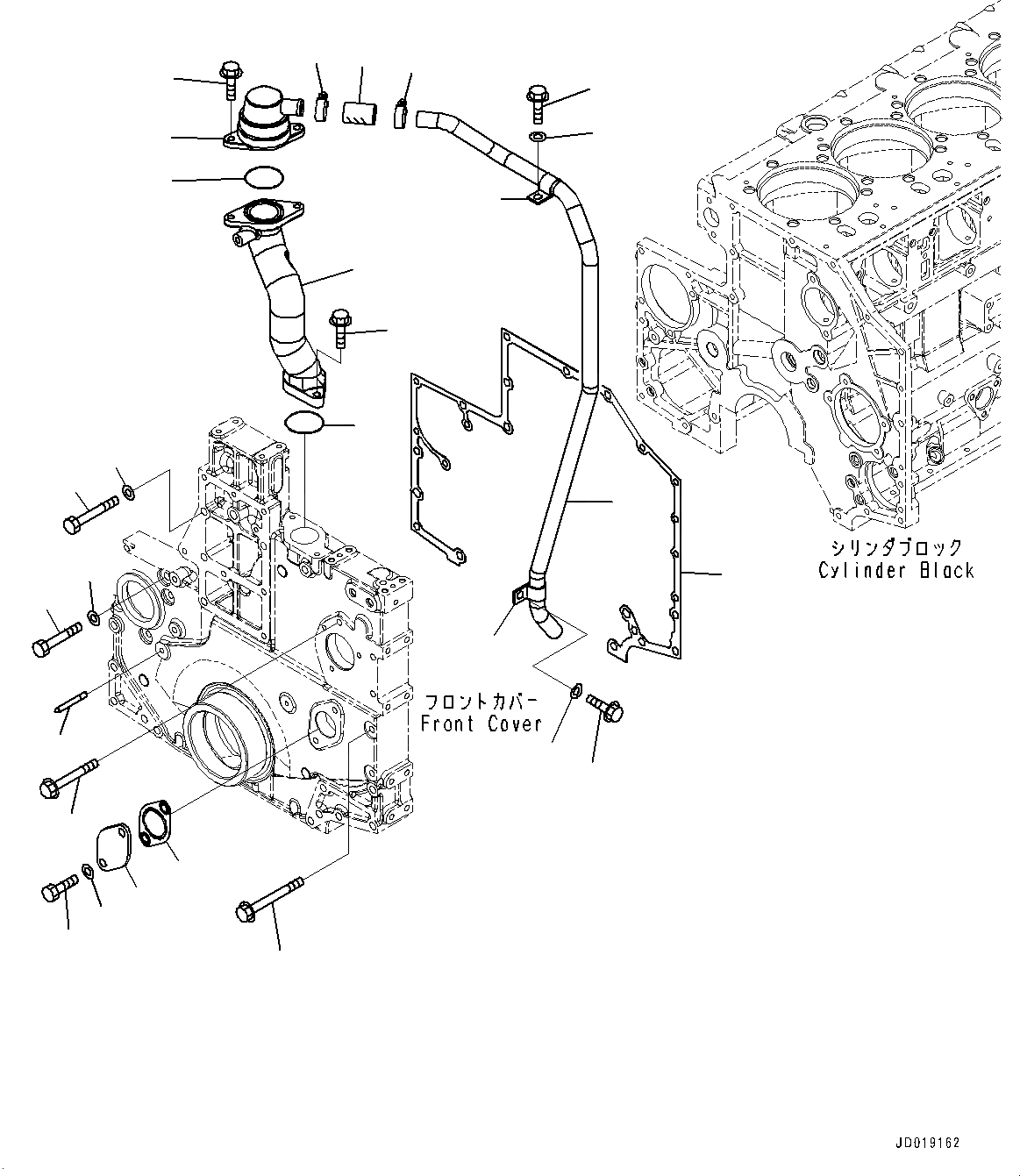 Схема запчастей Komatsu SAA6D140E-5C - ЭЛЕМЕНТЫ ПЕРЕДН. КРЫШКИ И САПУН (№7-) ЭЛЕМЕНТЫ ПЕРЕДН. КРЫШКИ И САПУН