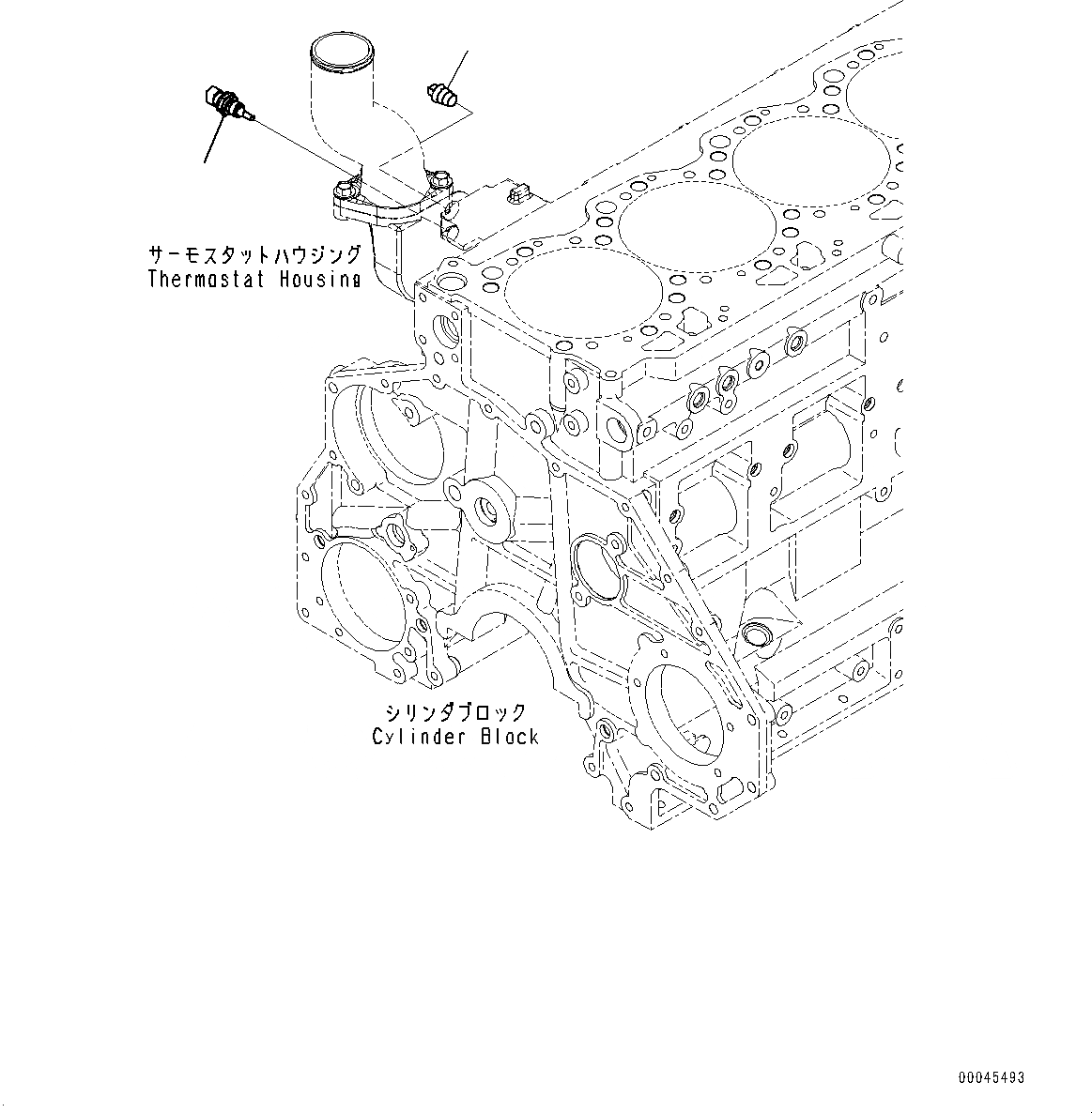 Схема запчастей Komatsu SAA6D125E-5B - ДАТЧИК ТЕМПЕРАТУРЫ ВОДЫ (№77-) ДАТЧИК ТЕМПЕРАТУРЫ ВОДЫ