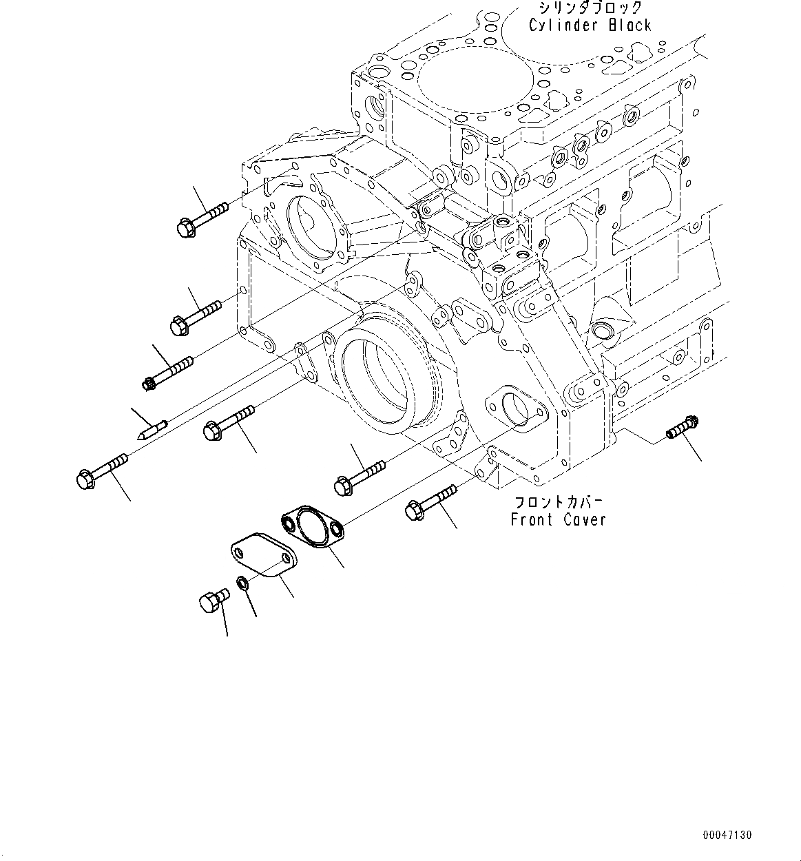 Схема запчастей Komatsu SAA6D125E-5B - ЭЛЕМЕНТЫ ПЕРЕДН. КРЫШКИ (№77-) ЭЛЕМЕНТЫ ПЕРЕДН. КРЫШКИ
