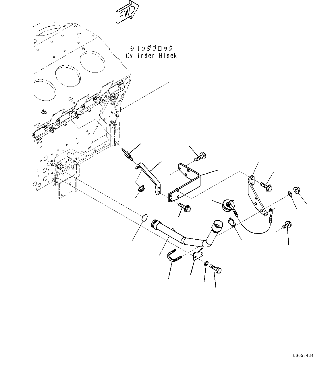 Схема запчастей Komatsu SAA12V140E-3E - ДВИГАТЕЛЬ МАСЛОНАЛИВНОЙ ПАТРУБОК (№-) ДВИГАТЕЛЬ МАСЛОНАЛИВНОЙ ПАТРУБОК