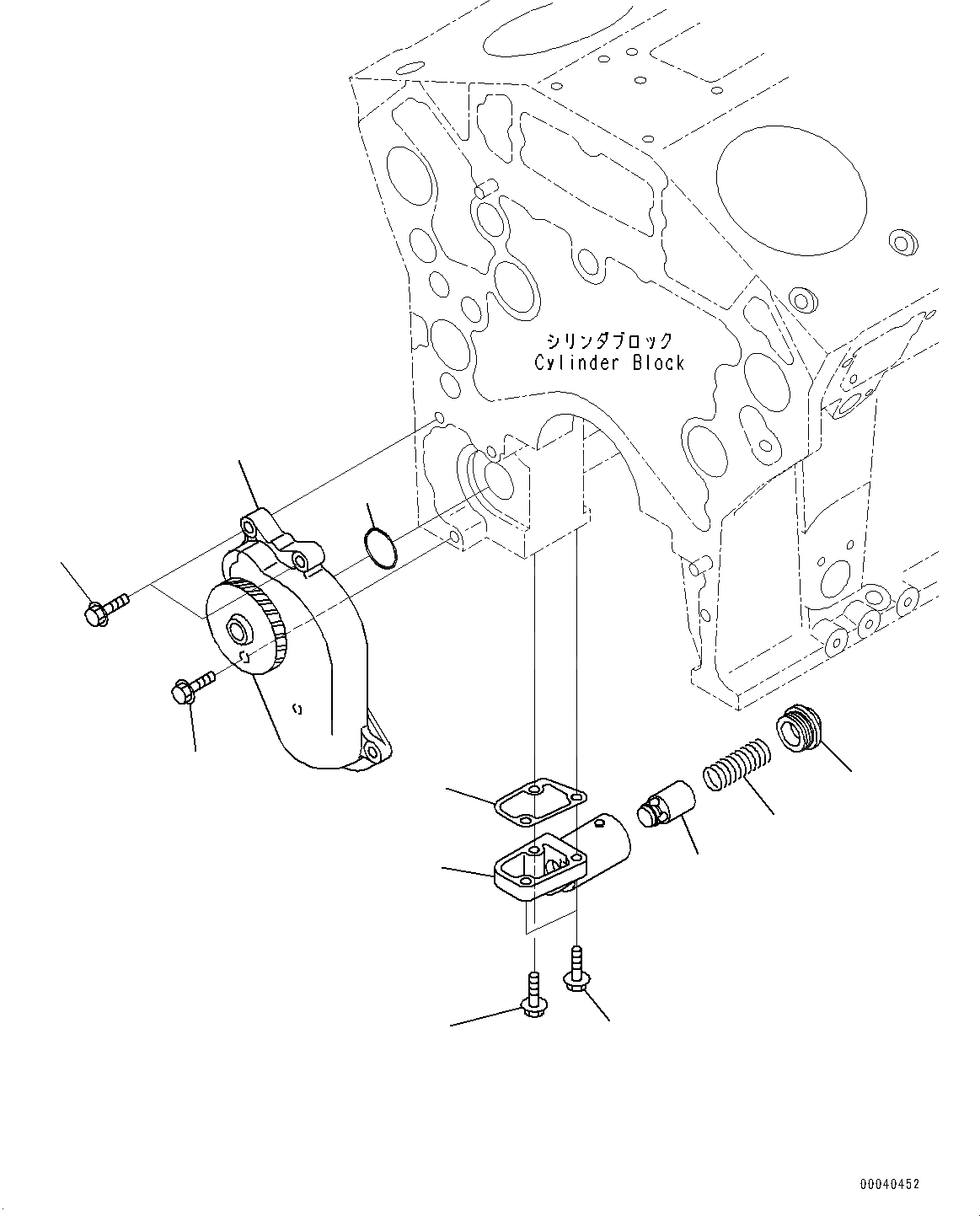 Схема запчастей Komatsu SAA12V140E-3E - ДВИГАТЕЛЬ МАСЛ. НАСОС (№-) ДВИГАТЕЛЬ МАСЛ. НАСОС