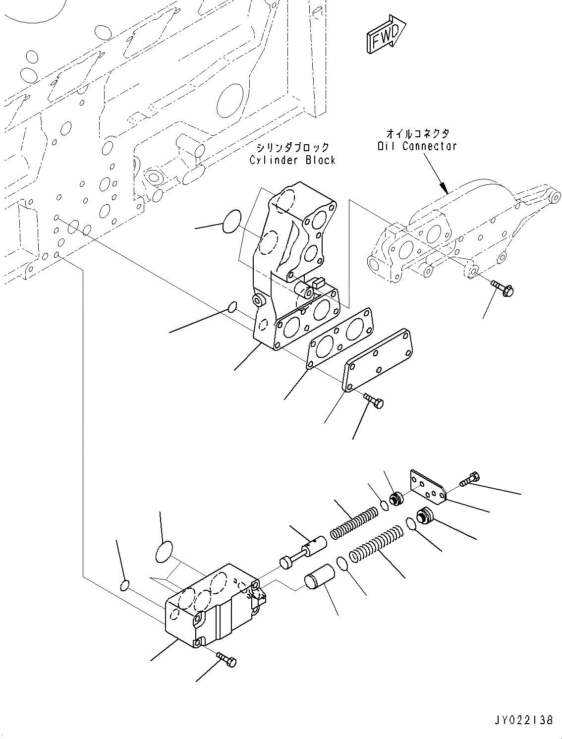 Схема запчастей Komatsu SAA12V140E-3E - ДВИГАТЕЛЬ МАСЛ. ФИЛЬТР, АДАПТЕР (№-) ДВИГАТЕЛЬ МАСЛ. ФИЛЬТР