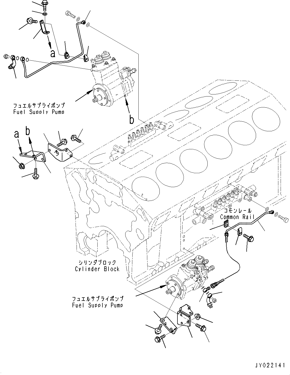 Схема запчастей Komatsu SAA12V140E-3E - ТОПЛИВН. НАСОС КОРПУС (№-) ТОПЛИВН. НАСОС КОРПУС