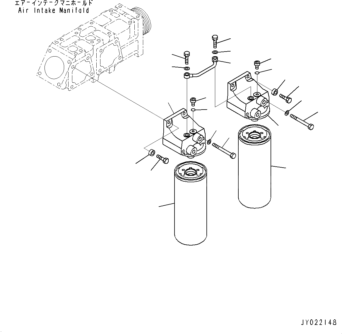 Схема запчастей Komatsu SAA12V140E-3E - ТОПЛИВОПРОВОД., ТОПЛИВН. ФИЛЬТР. (/) (№-) ТОПЛИВОПРОВОД.