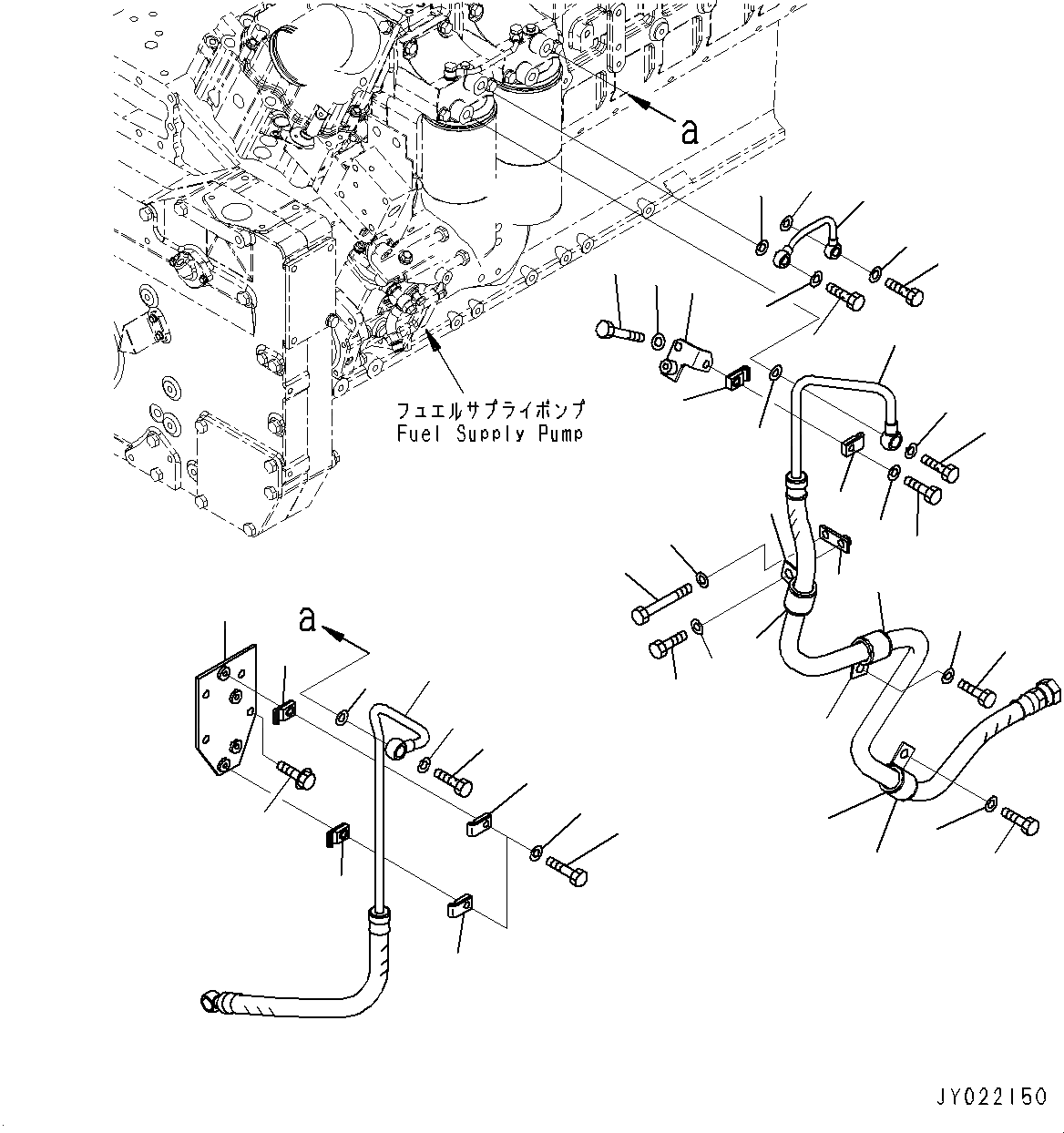 Схема запчастей Komatsu SAA12V140E-3E - ТОПЛИВОПРОВОД., ЛЕВ. ГРУПП. (/) (№9-) ТОПЛИВОПРОВОД., ДЛЯ EXTRA BAD ТОПЛИВН. И ПЛОХ. ТОПЛИВО СПЕЦ-ЯIFICATION, ВОДН.+DUST, ДОПОЛН. ФИЛЬТР.
