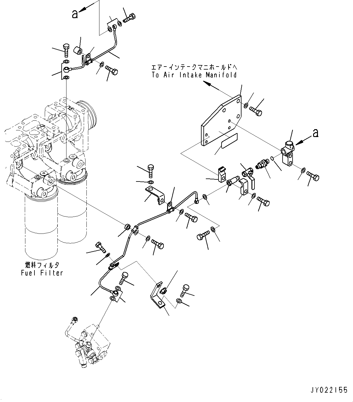 Схема запчастей Komatsu SAA12V140E-3E - ТОПЛИВОПРОВОД., ВОЗДУШН. ВЕНТИЛЯЦИЯ (/) (№-) ТОПЛИВОПРОВОД., ДЛЯ EXTRA BAD ТОПЛИВН. И ПЛОХ. ТОПЛИВО СПЕЦ-ЯIFICATION, ВОДН.+DUST, ДОПОЛН. ФИЛЬТР.