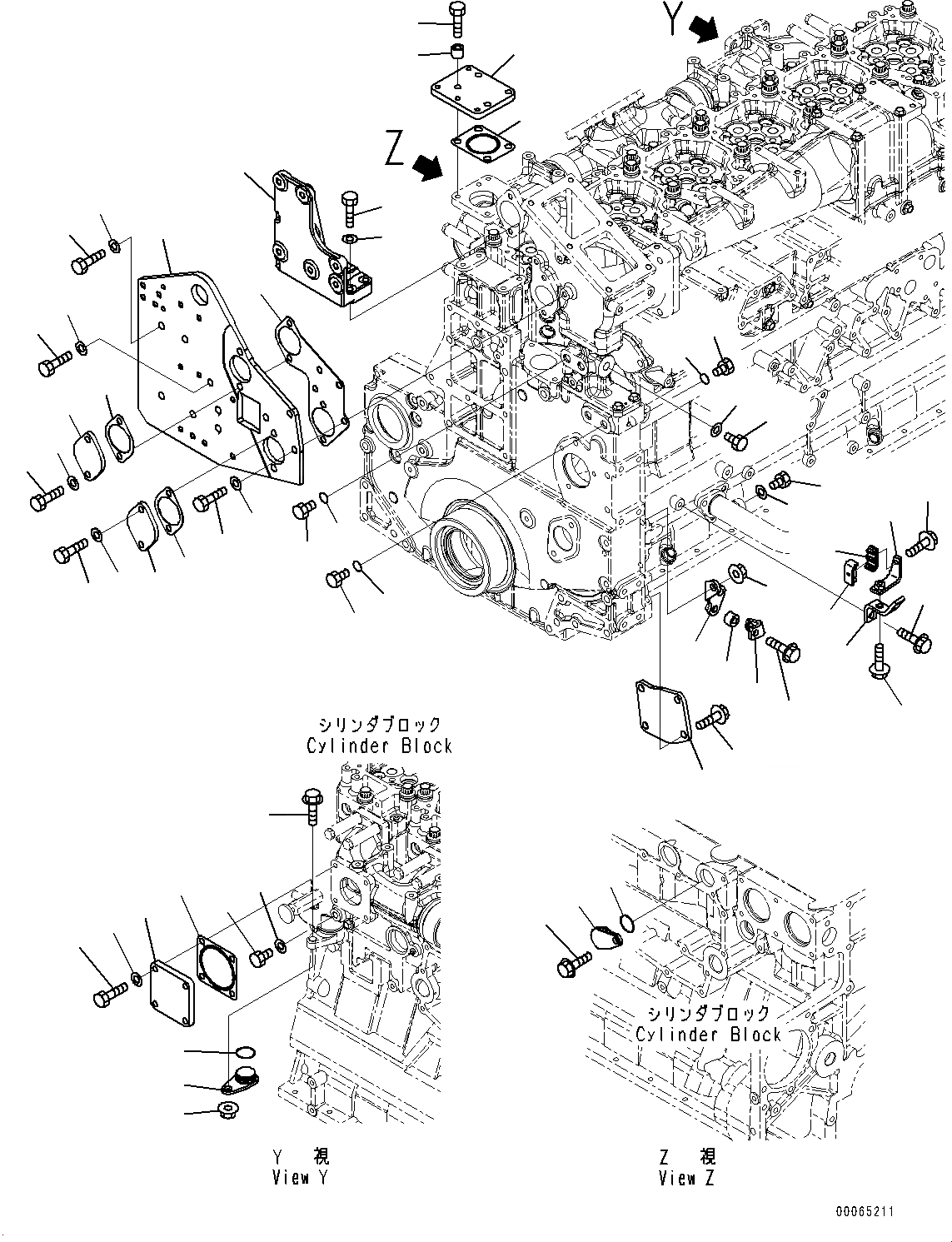 Схема запчастей Komatsu SAA6D140E-5DR - КРЫШКАДЛЯ ВЫПУСКН. GAS RE-CIRCULATION (EGR) LESS (№-) КРЫШКАДЛЯ ВЫПУСКН. GAS RE-CIRCULATION (EGR) LESS
