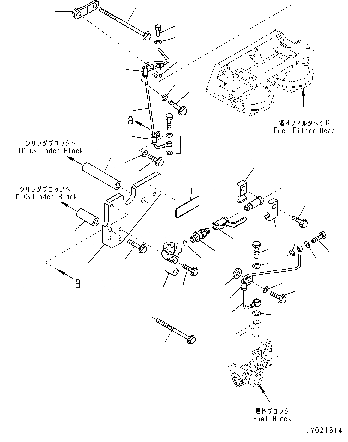 Схема запчастей Komatsu SAA6D140E-5DR - ТОПЛИВН. ФИЛЬТР., ВОЗДУШН. ВЕНТИЛЯЦИЯ (№-) ТОПЛИВН. ФИЛЬТР.