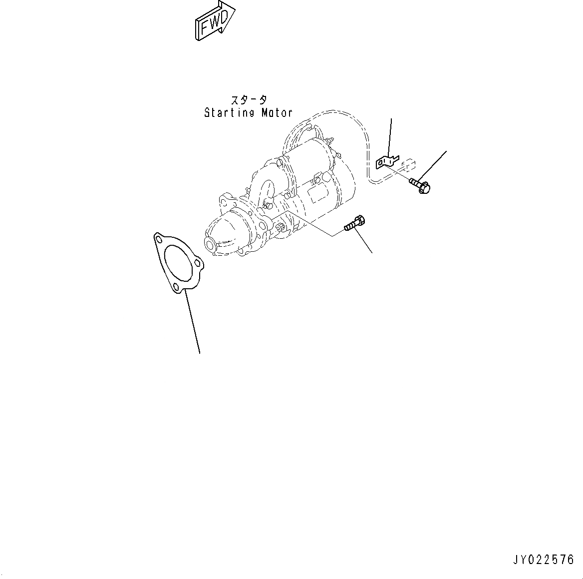 Схема запчастей Komatsu SAA6D140E-5DR - СТАРТЕР, КРЕПЛЕНИЕ (№-) СТАРТЕР, KW